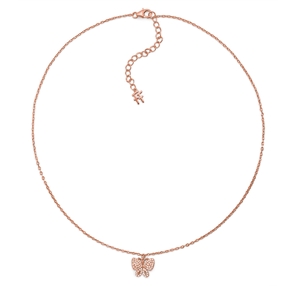 Wonderfly Rose Gold Plated Short Necklace-